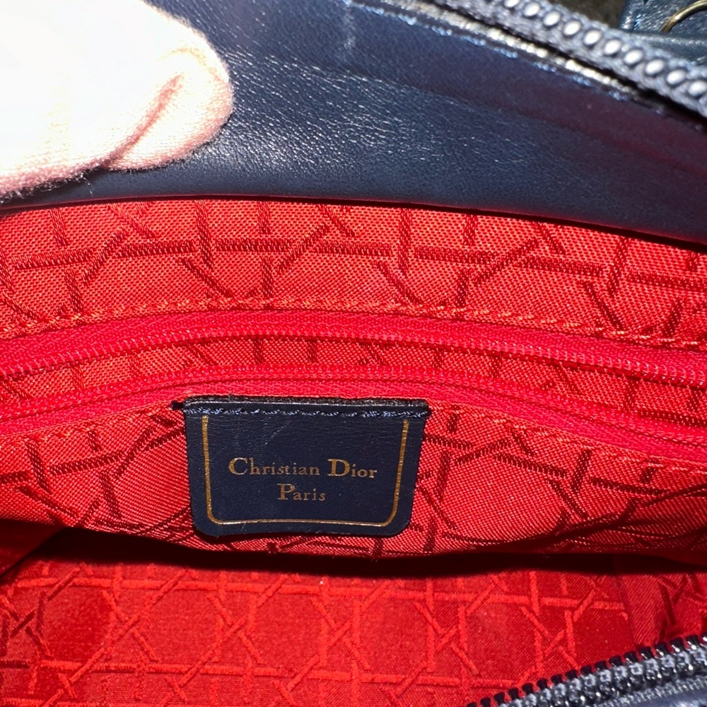 Christian Dior Lady Dior 2 Way Tote Bag Navy - Picture 6 of 14